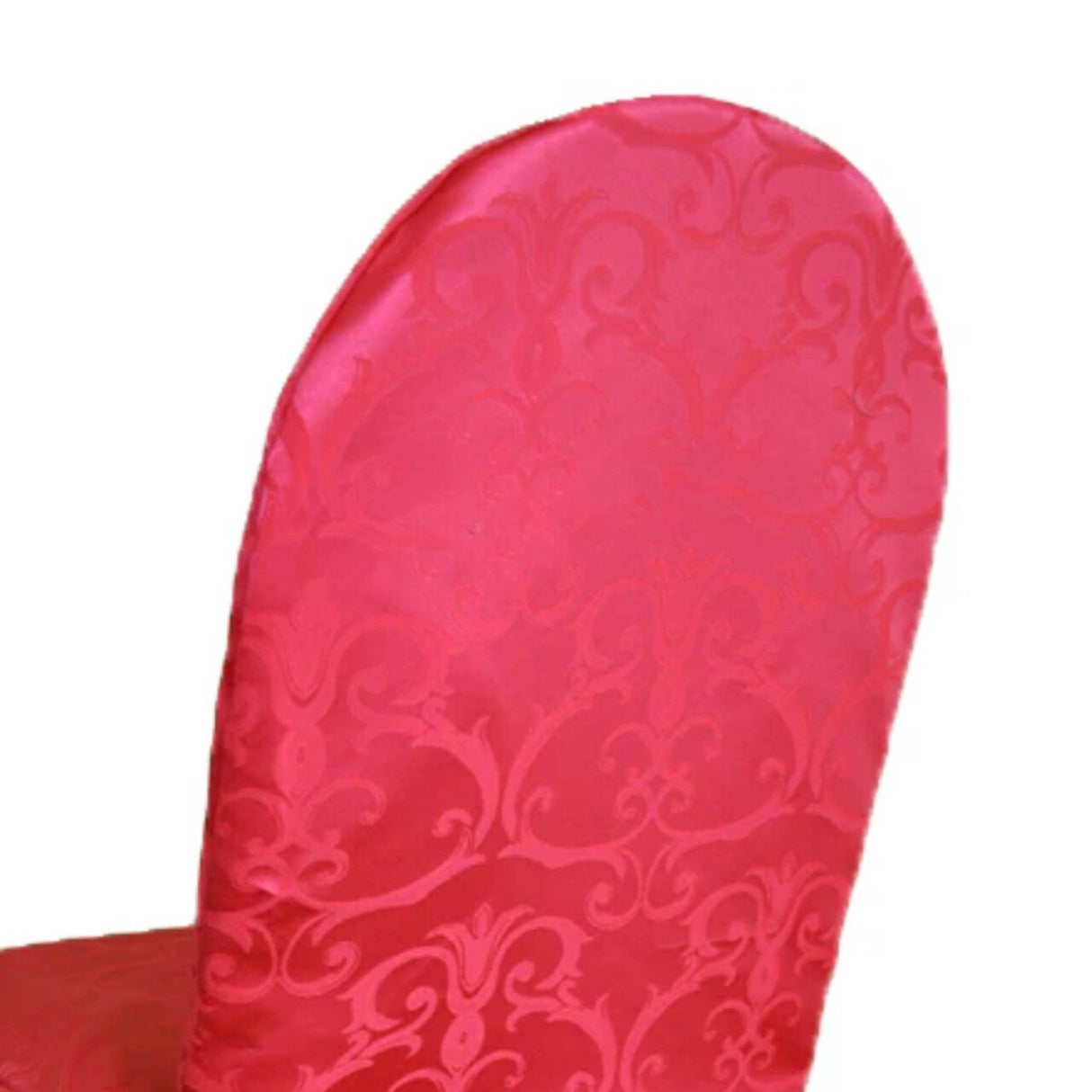 1 Piece Fuchsia Versailles Damask Jacquard Polyester Banquet Chair Cover
