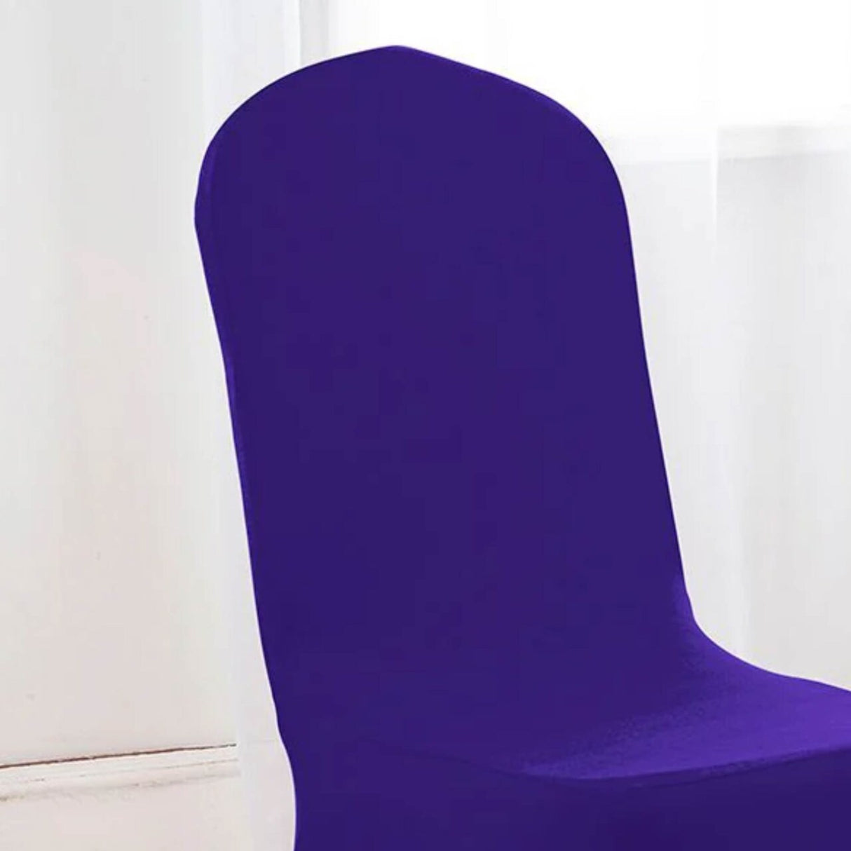 1 Piece Spandex Banquet Chair Cover Regency Purple Stretch Wrinkle Free Elegant Decor
