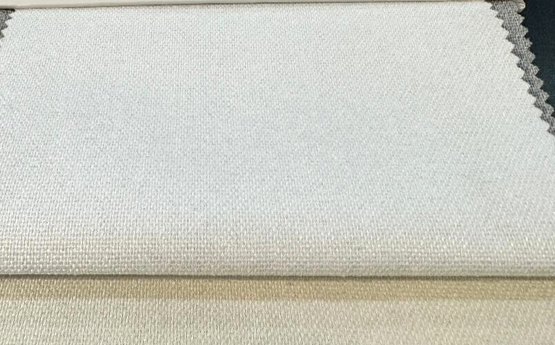 Blackout Double Sided White Linen Drapery Fabric - White Linen, 55" Length (1 Yard)