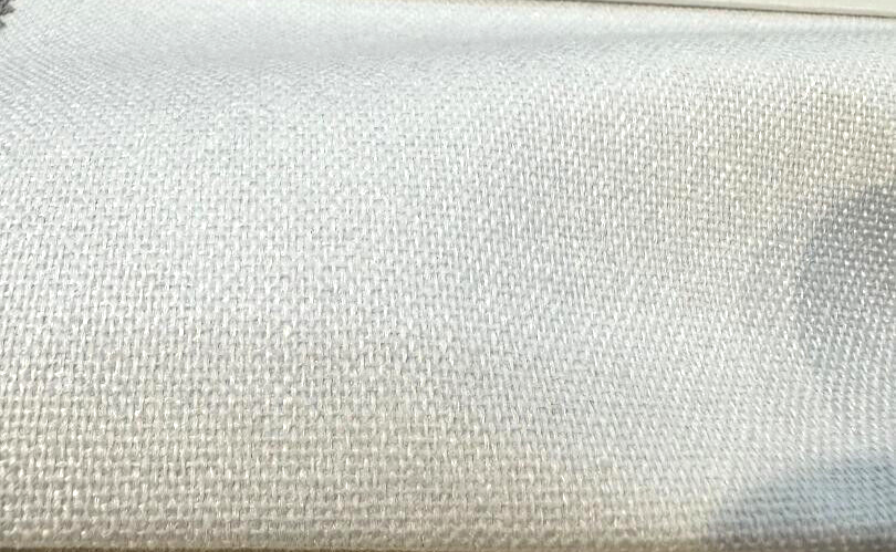 Blackout Double Sided White Linen Drapery Fabric - White Linen, 55" Length (1 Yard)