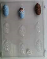 Baby Boy in Blanket Mint Chocolate Mold