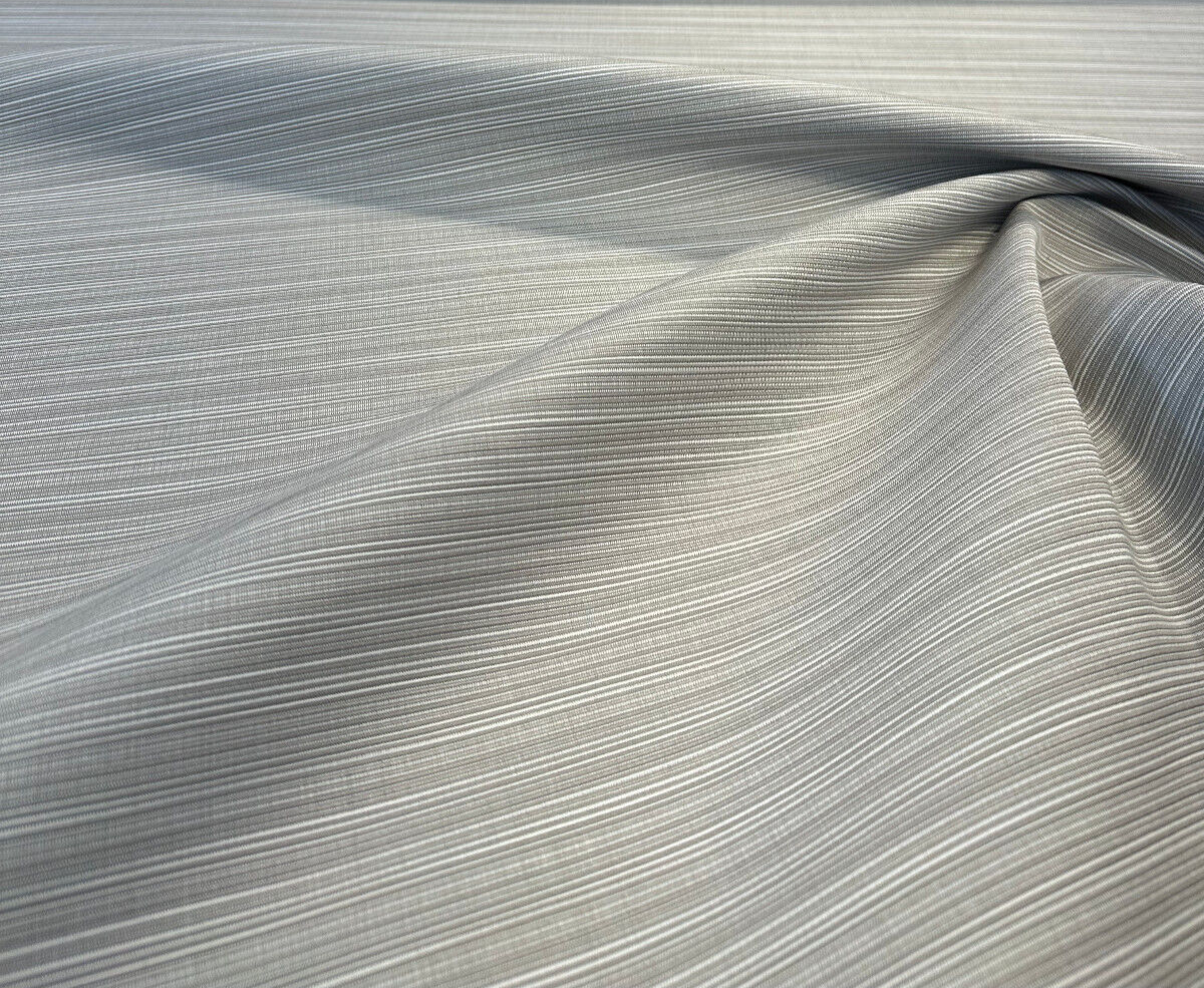 Sunbrella Dupione Silver Acrylic Fabric - Silver, Railroaded, Solid & Variegated, 54" Width (1 Yard)
