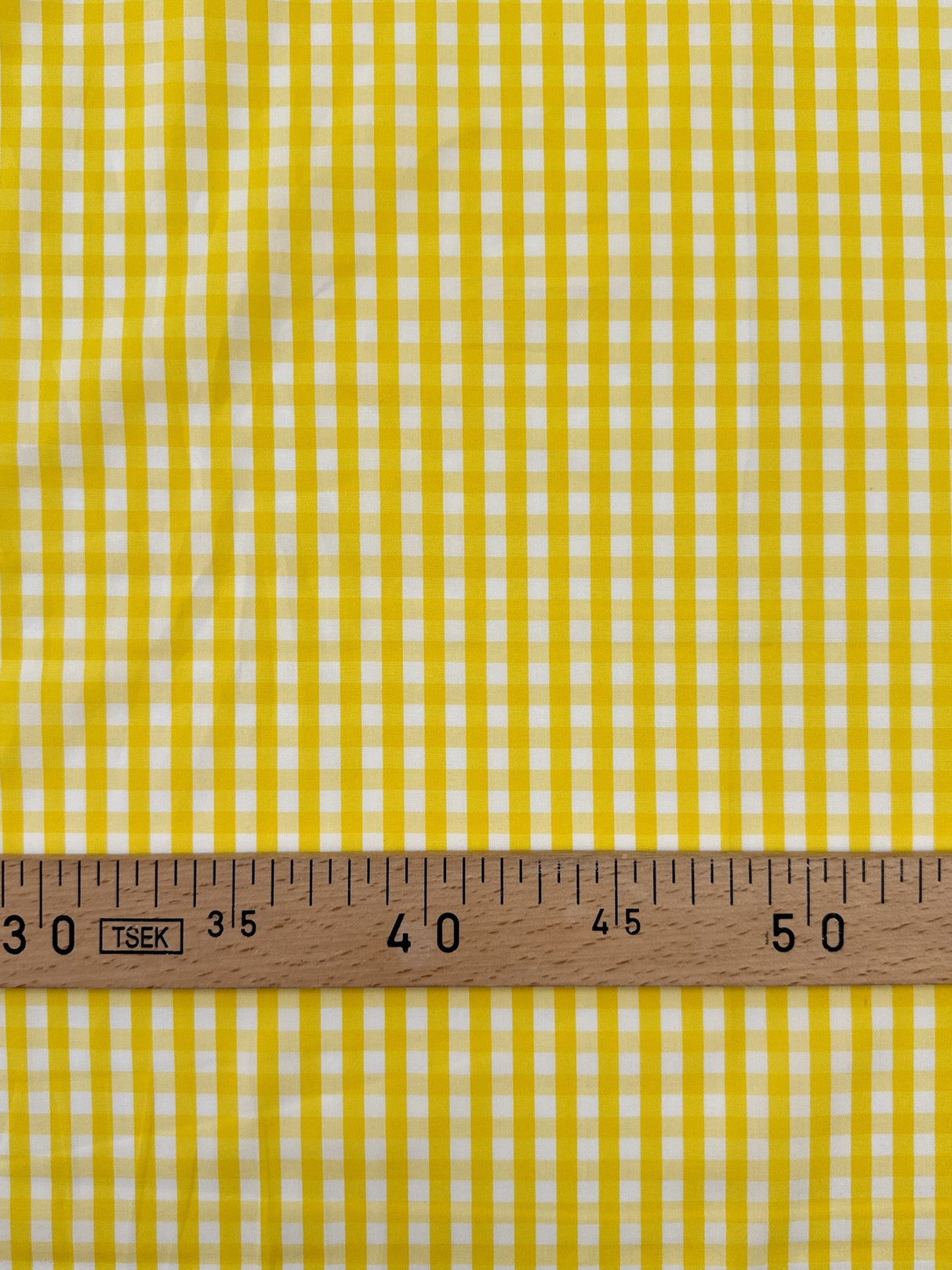 Cotton Poplin Yellow Checked
