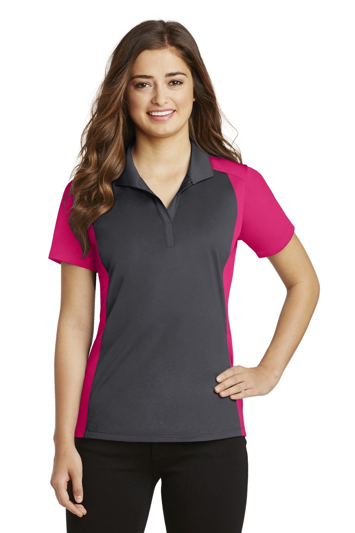 Sport-Tek® Women's Colorblock Micropique Sport-Wick Polo Stylish Moisture Wicking