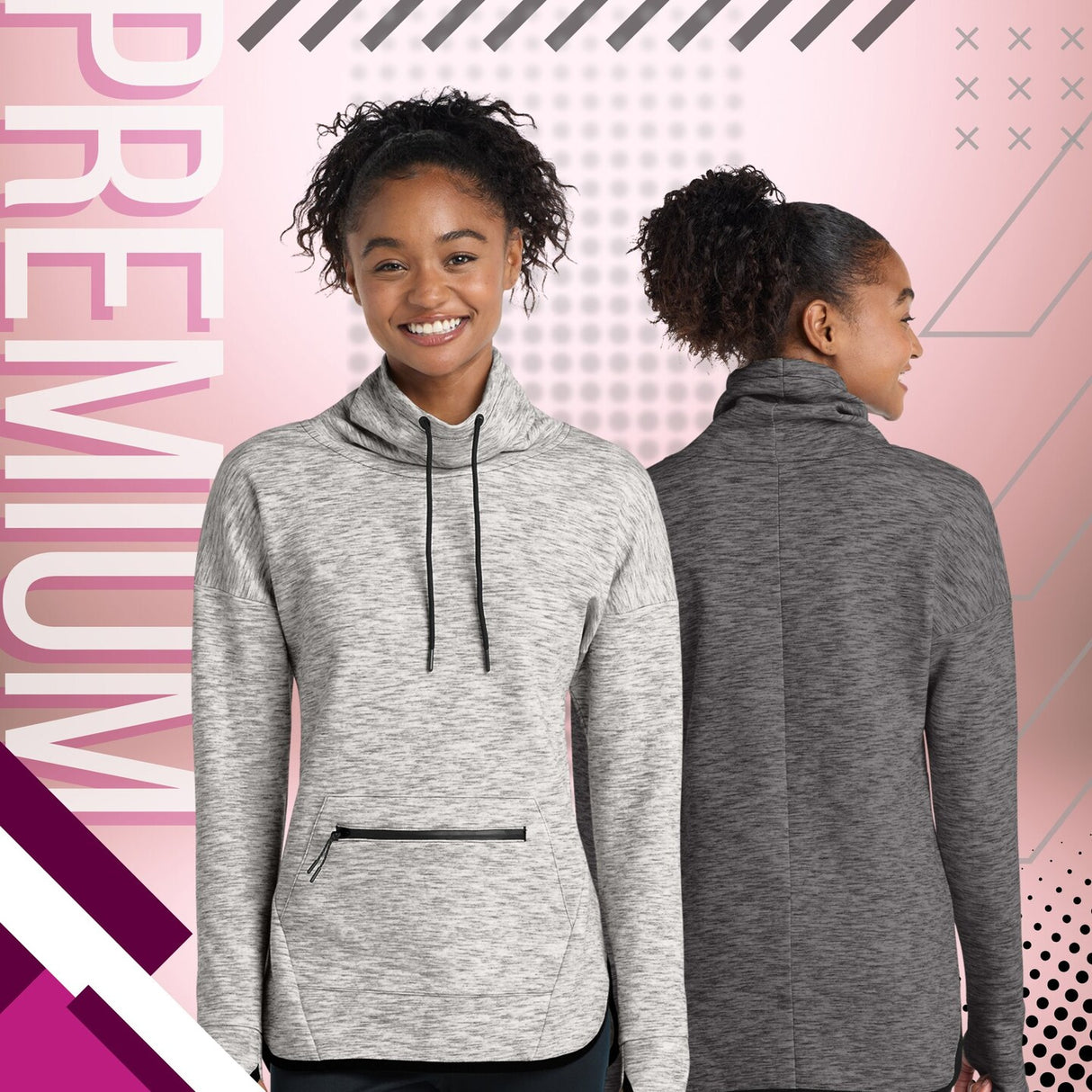 Sport-Tek® Triumph Cowl Neck Womens Pullover