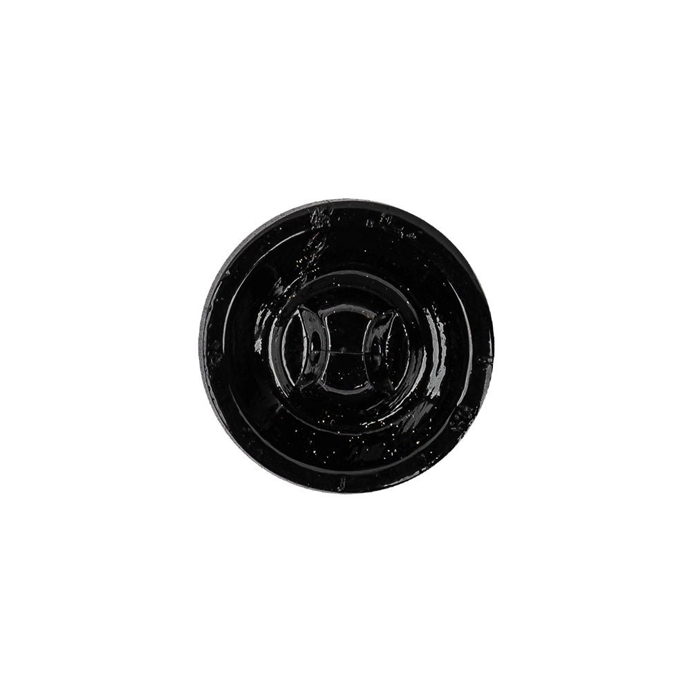 Black/Platinum Glass Button - 28L/18mm