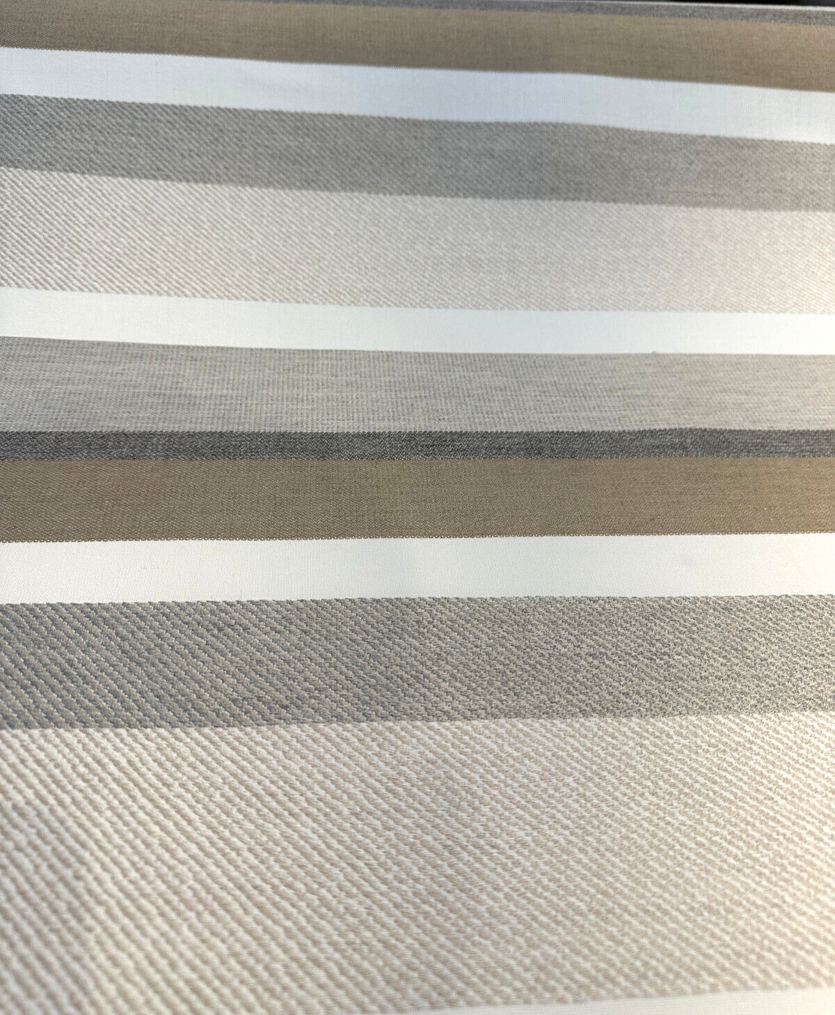 Sunbrella Anthem Dove Stripe 100 Percent Sunbrella Acrylic Fabric - Dove Gray Stripe, 12.8" Repeat (1 Yard)