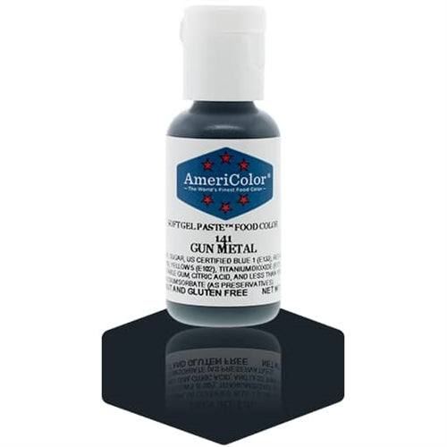 Gun Metal Soft Gel Paste Food Color - AmeriColor 141