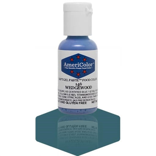 Wedgewood Blue Soft Gel Paste Food Color - AmeriColor 146
