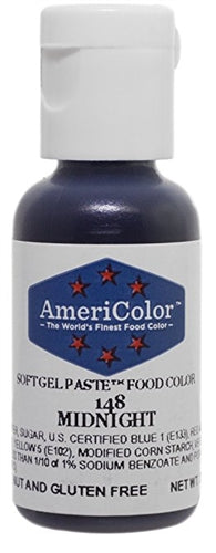 Midnight Soft Gel Paste Food Color - AmeriColor 148