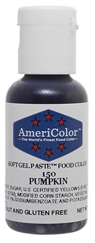 Pumpkin Orange Soft Gel Paste Food Color - AmeriColor 150