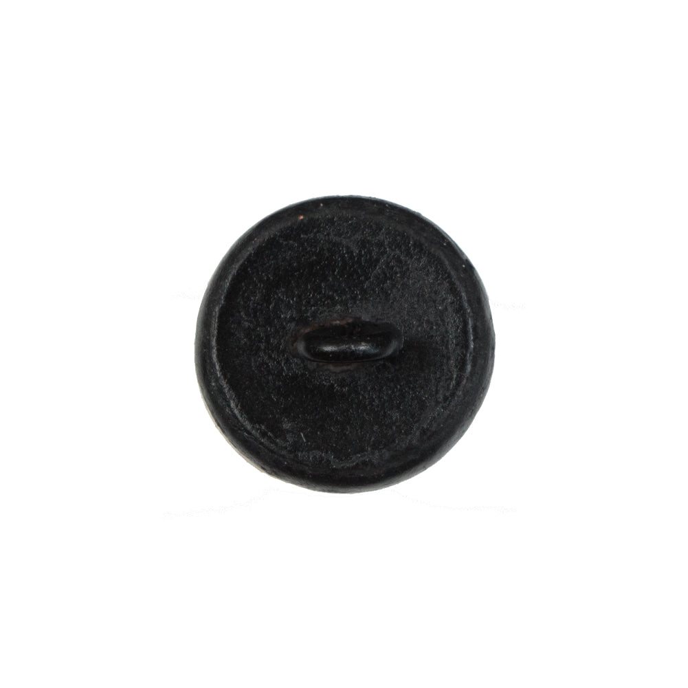 Black Leather Shank Back Button - 30L/19mm