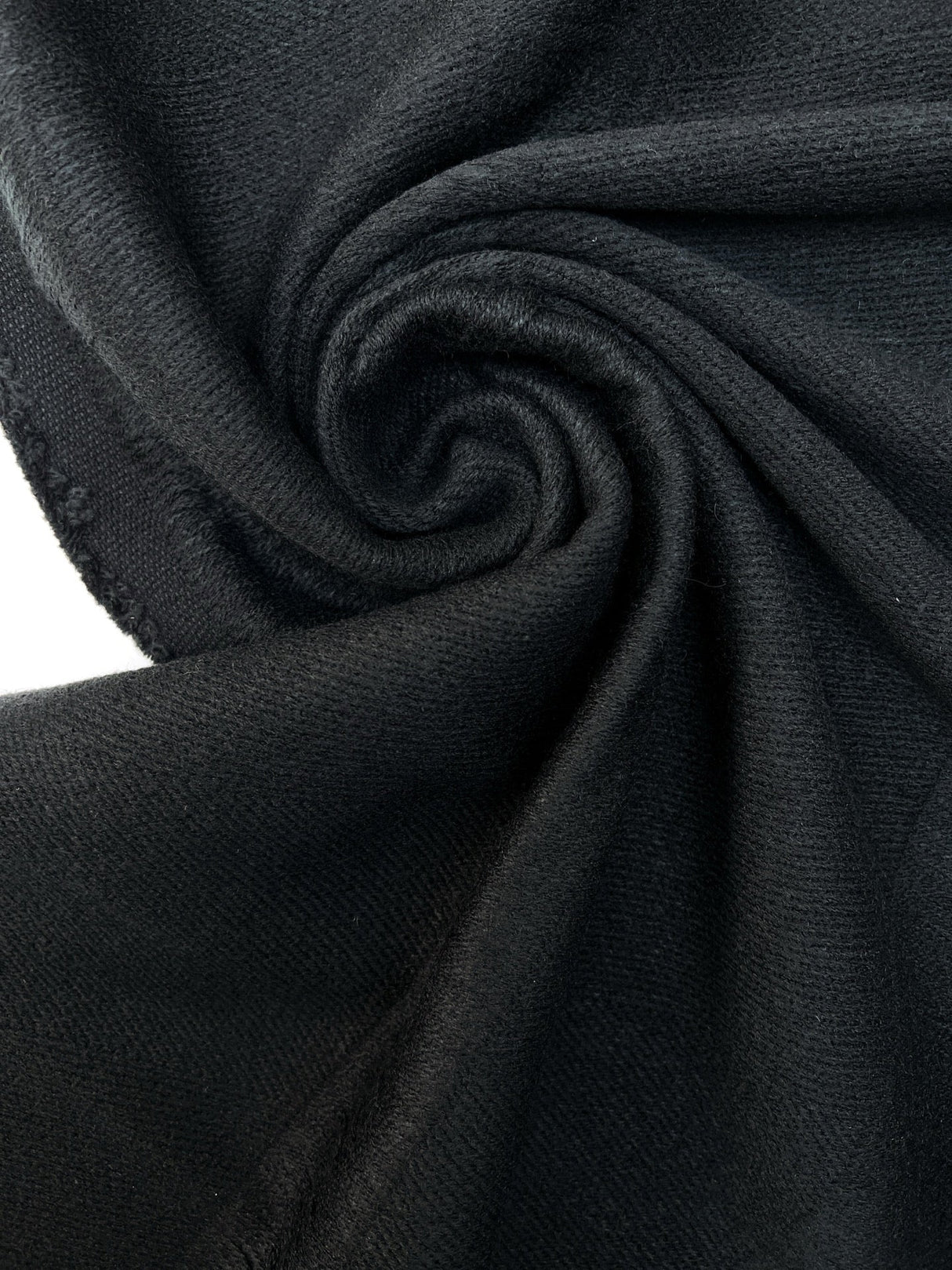 Polyester Tweed Coat Fabric Black