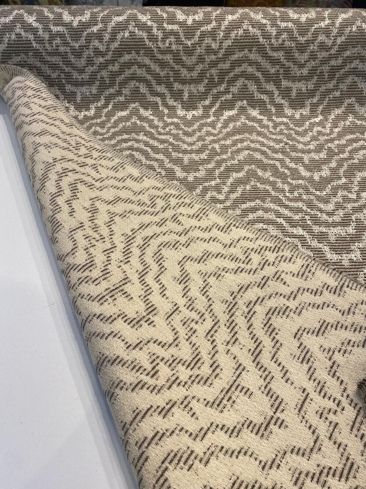 Zane Chevron Polyester Fabric - Mineral Beige Chevron, 54" Width (1 Yard)