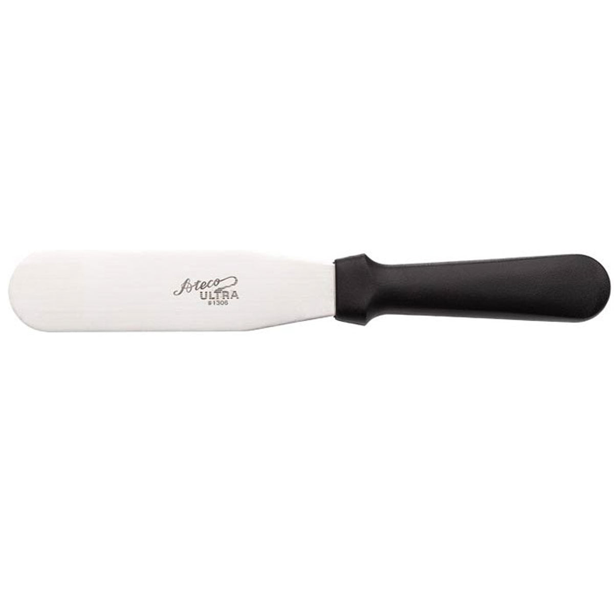 Ateco Stainless Steel Spatula Black Plastic Handle, Blade size 1-1/2" x 6"