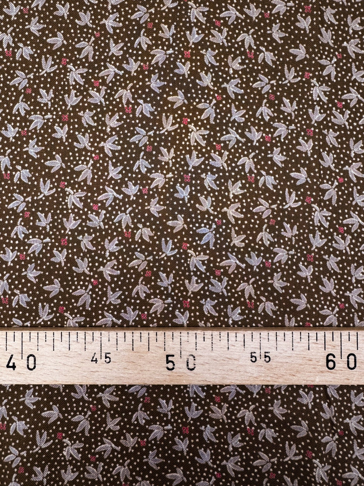 Wool Twill Brown Green Printed