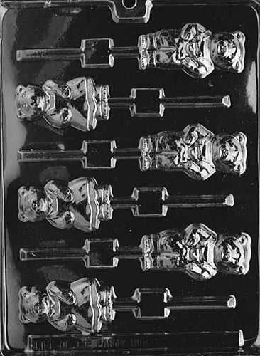 Mama and Papa Bears Lollipop Chocolate Mold