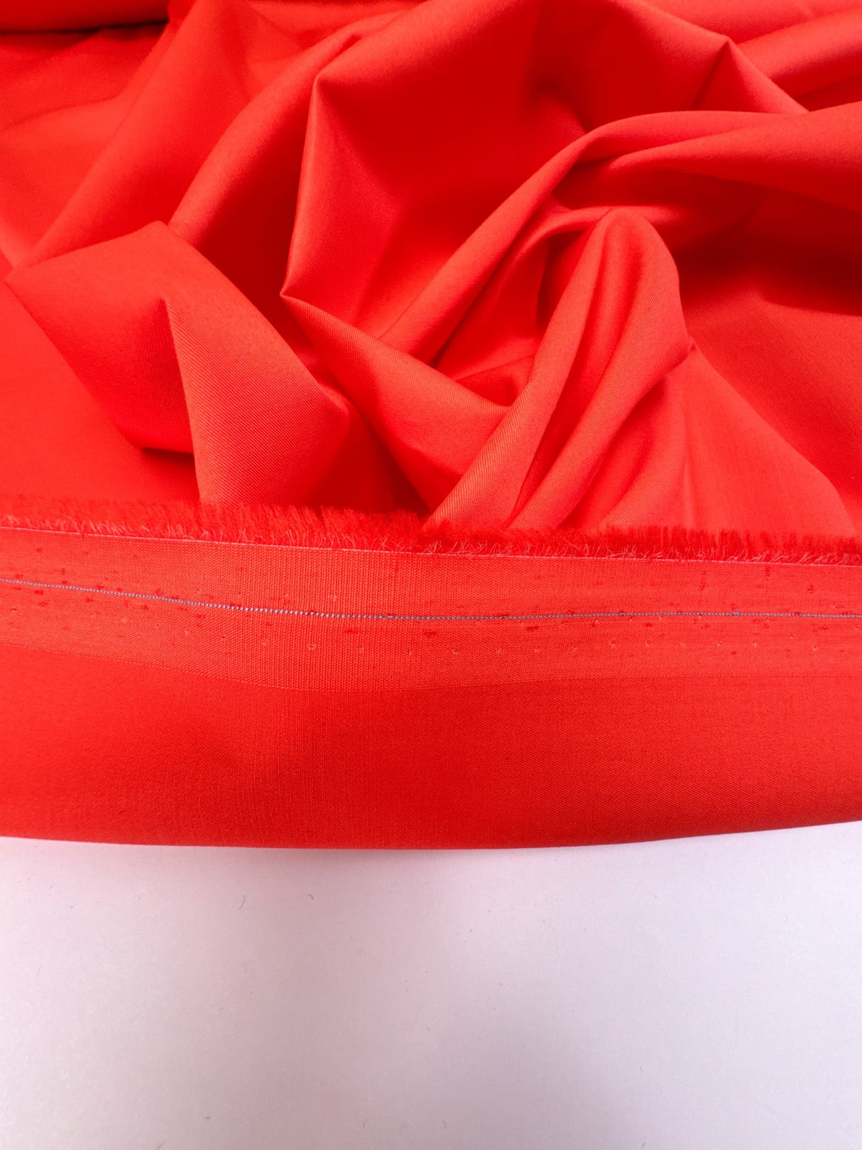 Viscose Elastane Huckaback Fabric Red Orange