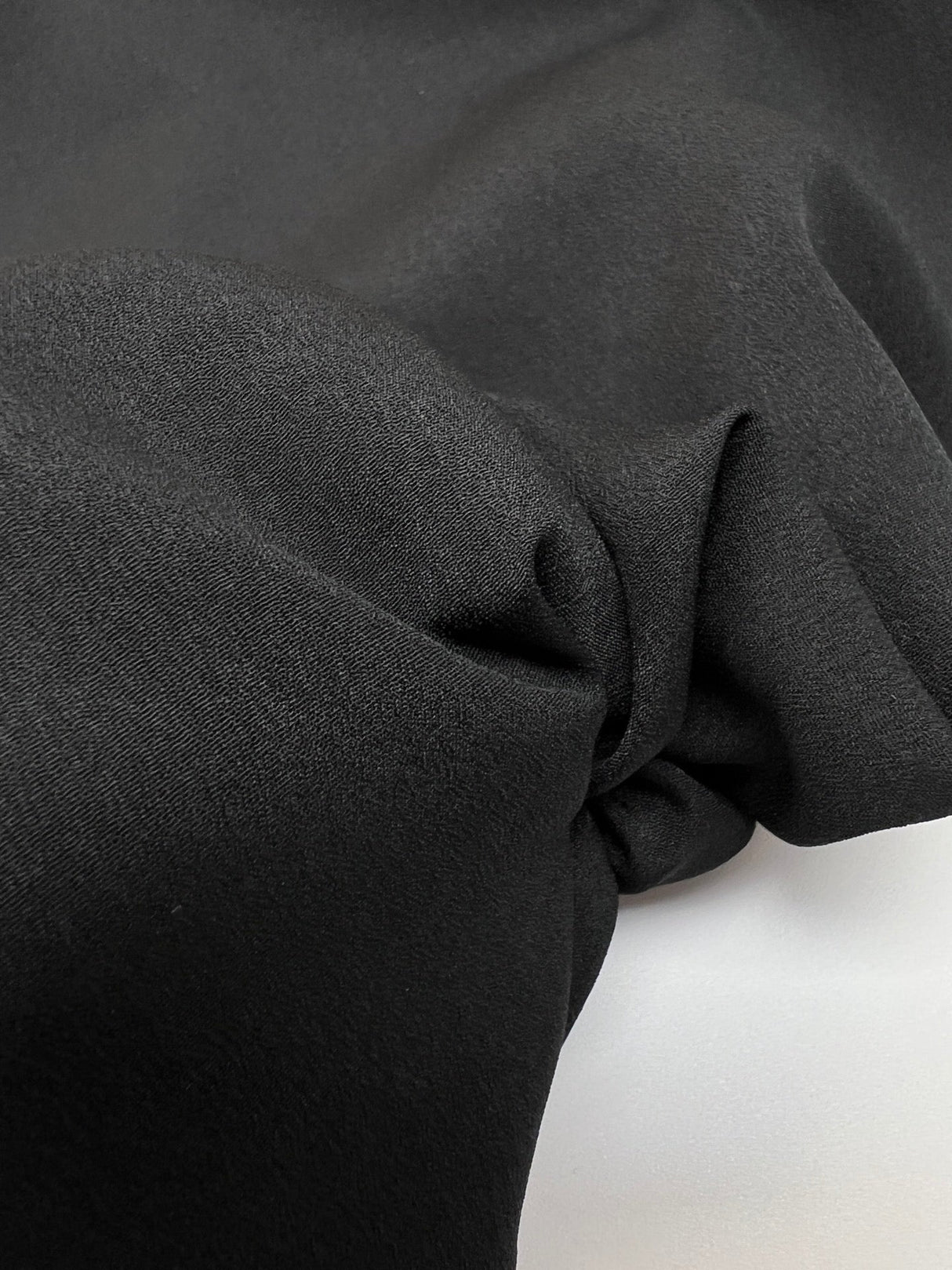 Black Stretch Crepe Fabric