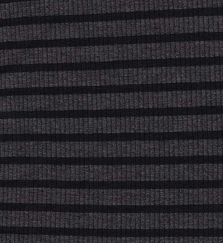 1 Yard 4x2 Rib Stripe Knit Fabric, 52/53'' Wide Polyester Rayon Spandex Blend