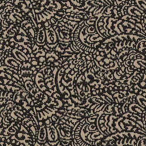 Adele Black Paisley Brocade Jacquard Fabric - Black Paisley, 54" Width (1 Yard)