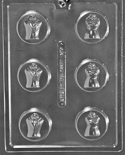 Bride & Groom on Heart Sandwich Cookie Chocolate Mold
