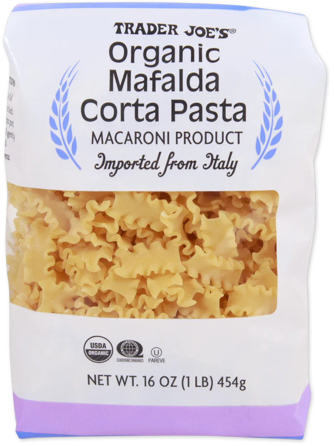 Trader Joe’s Organic Mafalda Corta Pasta – Short Ribbon Italian Pasta