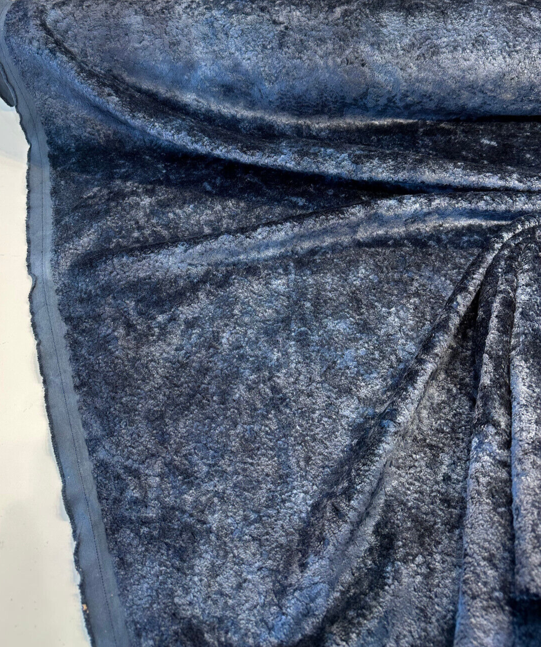 Threads Alvar Indigo Shaggy Blue Boucle Fabric - Indigo, Shaggy Boucle, 53.978" Width (1 Yard)