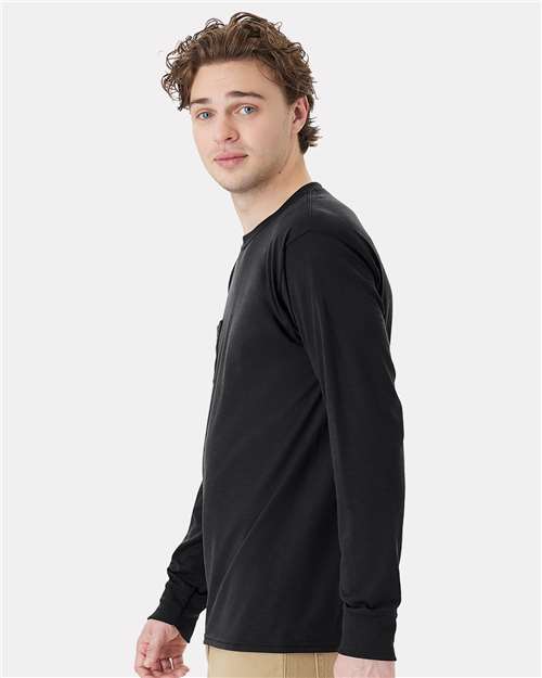 Workwear Long Sleeve Crewneck Pocket T-Shirt