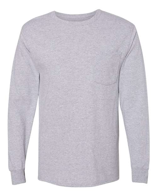 Workwear Long Sleeve Crewneck Pocket T-Shirt