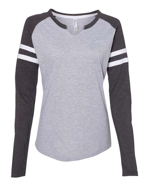 LAT Women's Fine Jersey Mash Up Long Sleeve T-Shirt