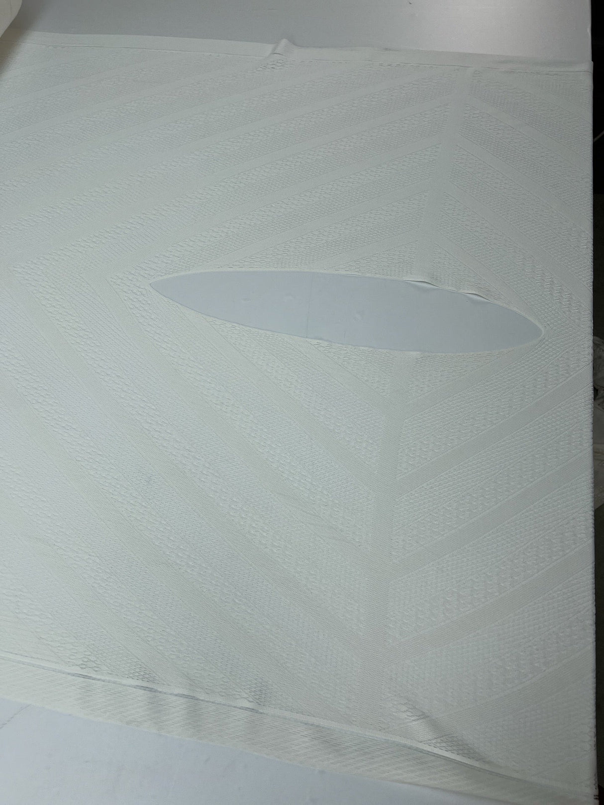 Polyamide Knitted Abstract White Fabric