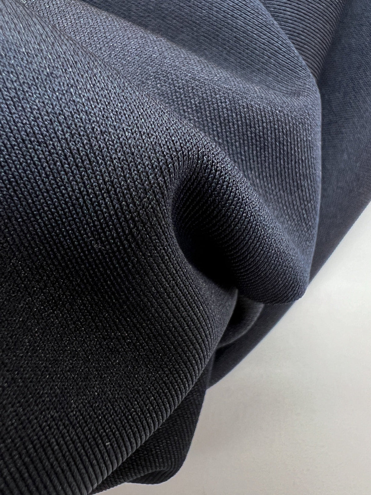 Blue Polyester Elastane Knitted Fabric