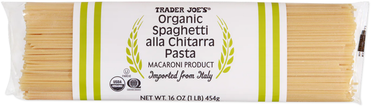 Organic Spaghetti alla Chitarra Pasta Square-Cut Italian Spaghetti