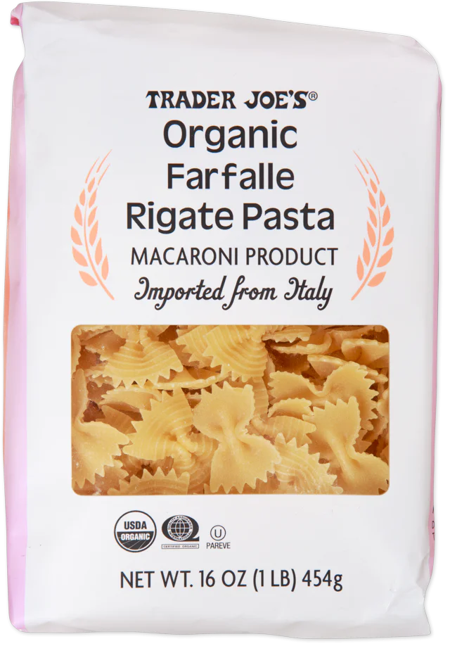 Organic Farfalle Rigate Pasta Bow Tie Pasta with Ridges