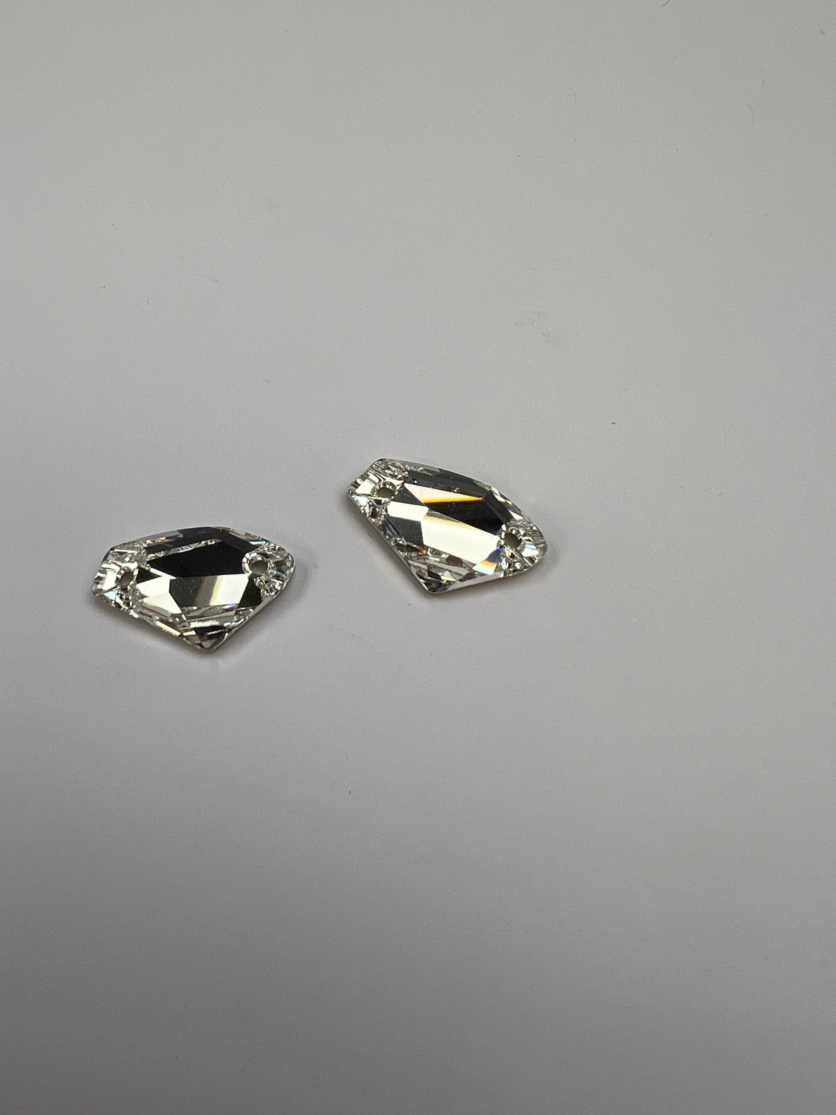 Silver Sewing Notions With Crystals