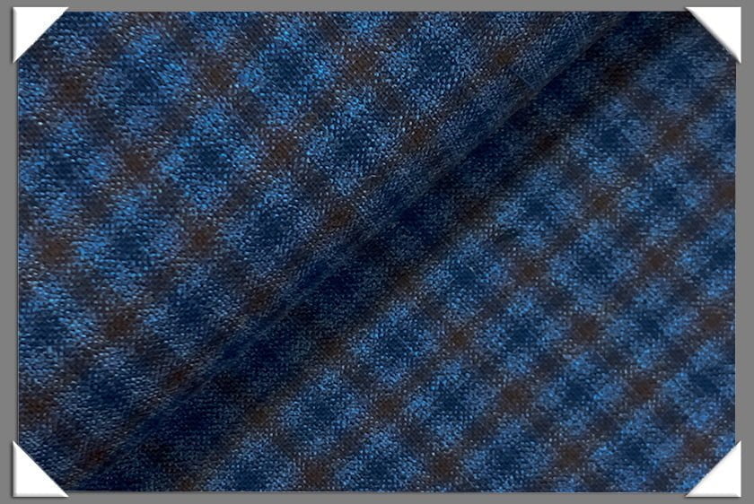 Style #7579 Blue Italian Wool Fabric - Silk/Wool Blend, Blue, 58/60" Width