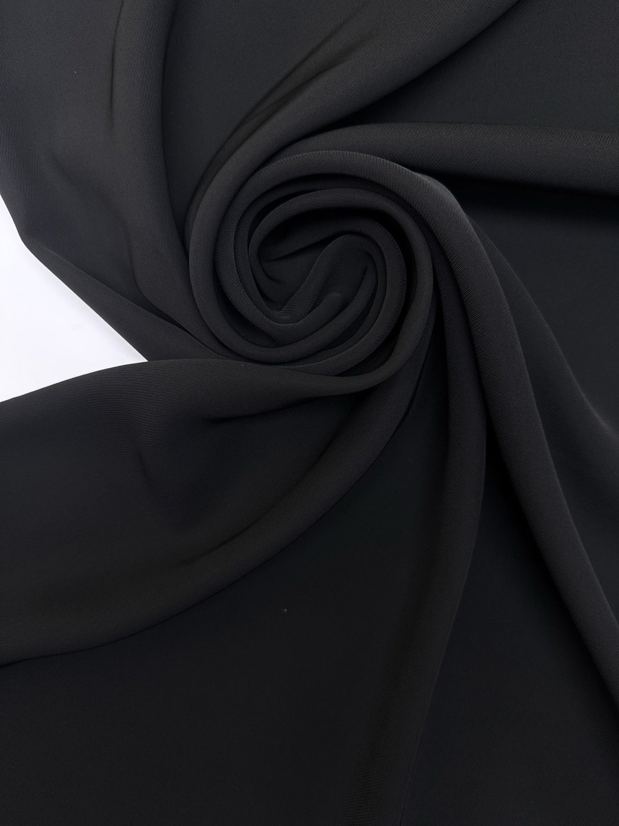 Black Polyester Double Crepe