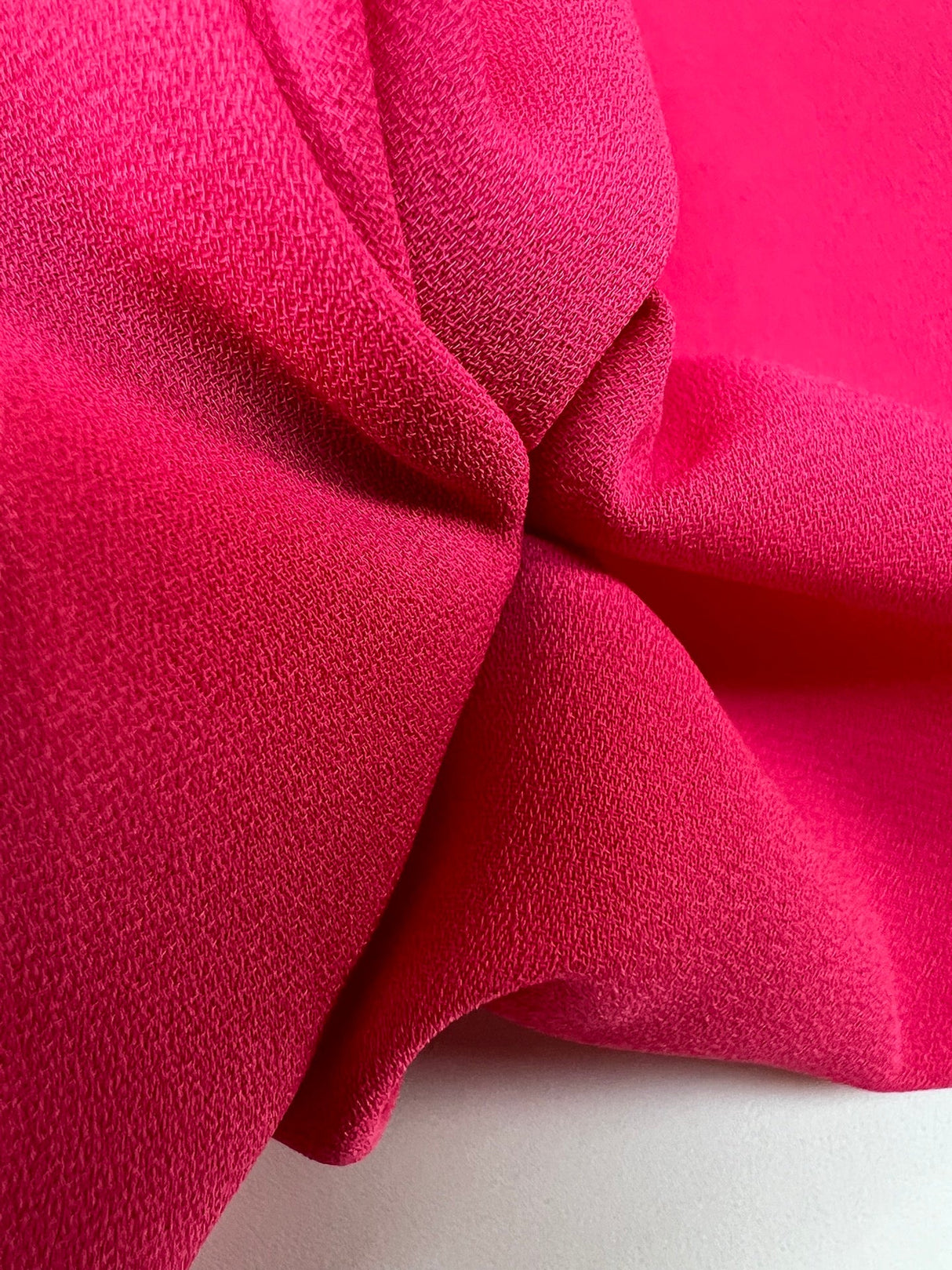 Pink Polyester Crepe