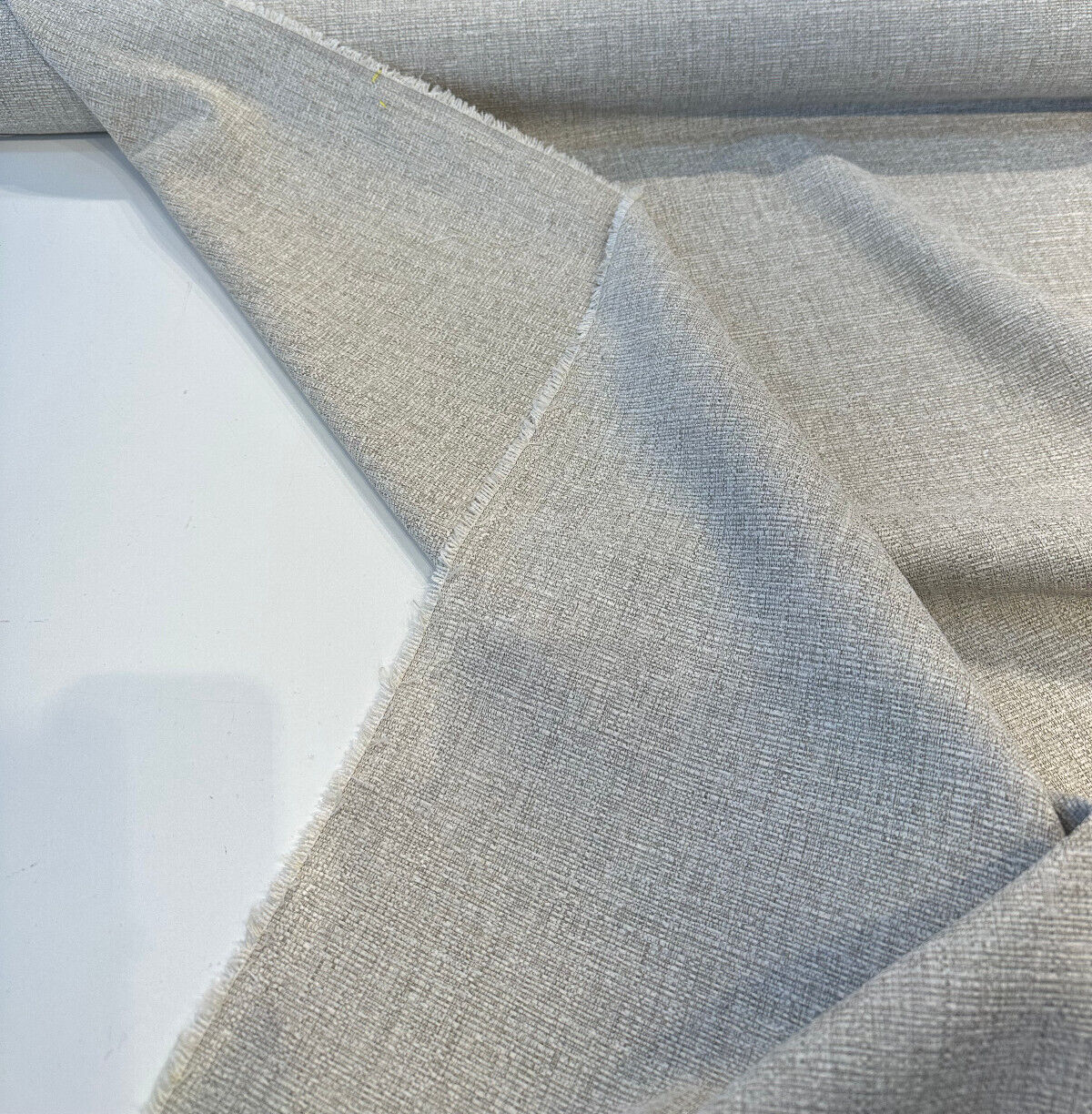 Vigor Alabaster Chenille Upholstery Fabric - Multi Chenille Plain, 56" Width (1 Yard)