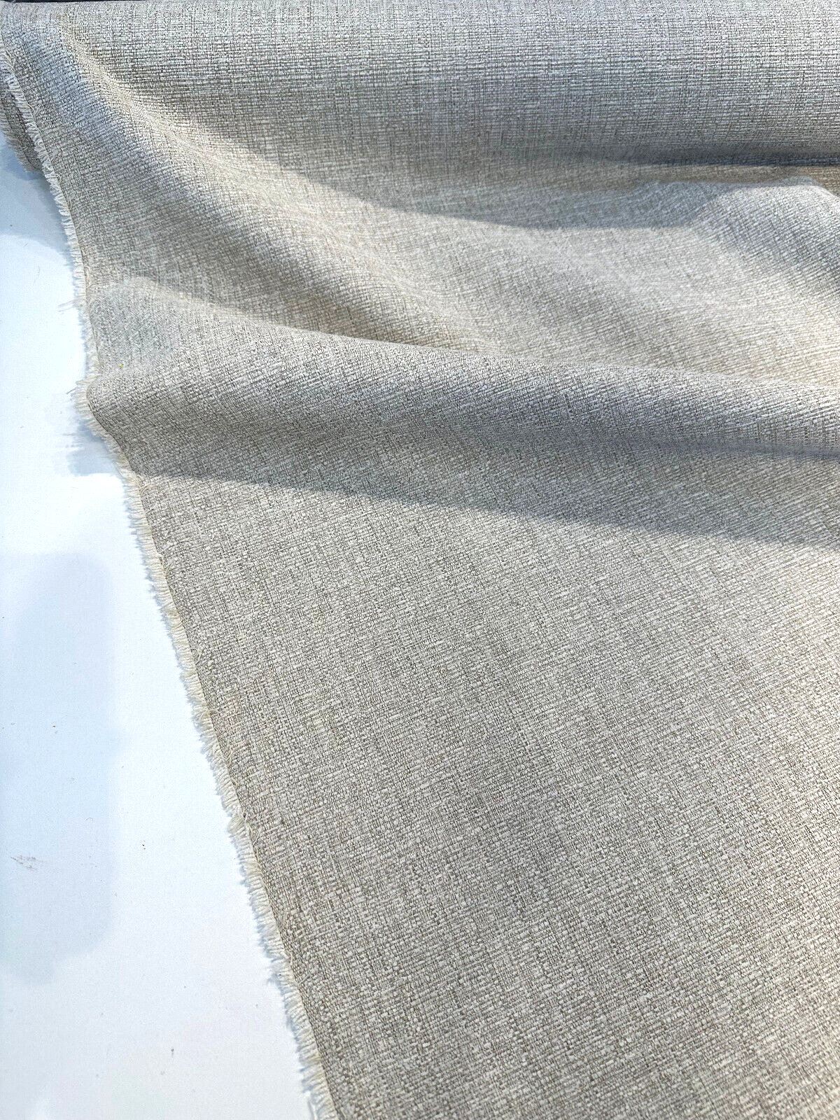 Vigor Alabaster Chenille Upholstery Fabric - Multi Chenille Plain, 56" Width (1 Yard)