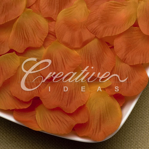 Medium Size Flower Petals-Sold By A Dozen Inner Packs ( 144 Flower Petals/Inner Pack) (Orange)