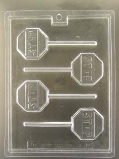 Stop Sign Pop Chocolate Mold - ECAO412