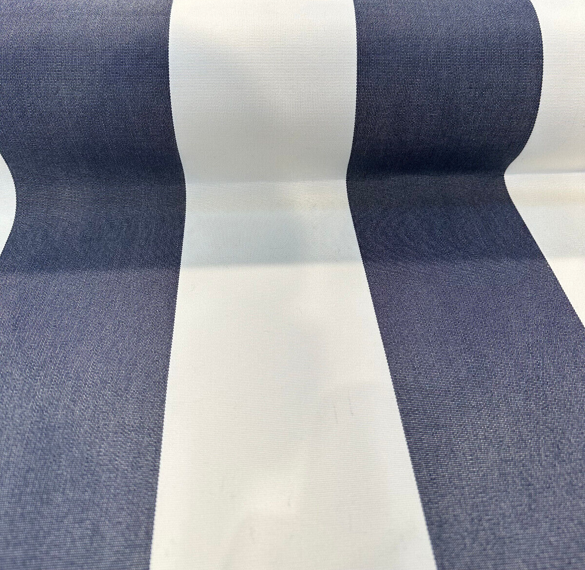 Sunbrella Acrylic Fabric - Indigo Beige Stripe Cabana, 54" Width (1 Yard)