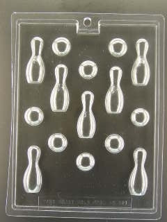 Bowling Ball and Pins Chocolate Mold- ECAO811