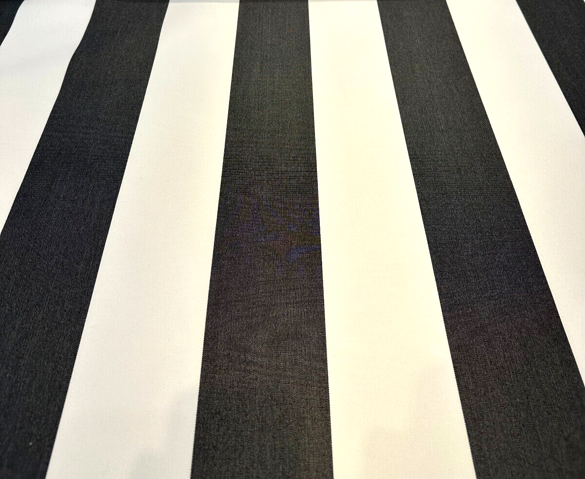Explorer Sunbrella Black Stripe Sunbrella Acrylic Fabric - Black And White Stripe, 54" Width (1 Yard)