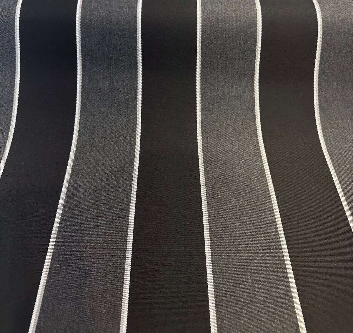 Sunbrella Peyton Granite Acrylic Fabric - Granite Black Stripe, 54" Width, 56075-0000 (1 Yard)