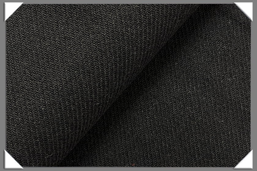 Black Wool Blend Flannel Fabric - Black, Wool Blend Flannel Fabric, 58/60" Wide (1 Yard)