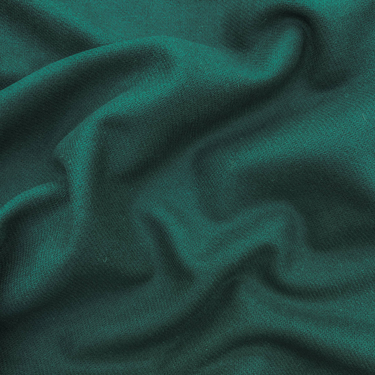 Green Wool Blend Flannel Fabric - Green, 58/60" Width, 10.5 Oz