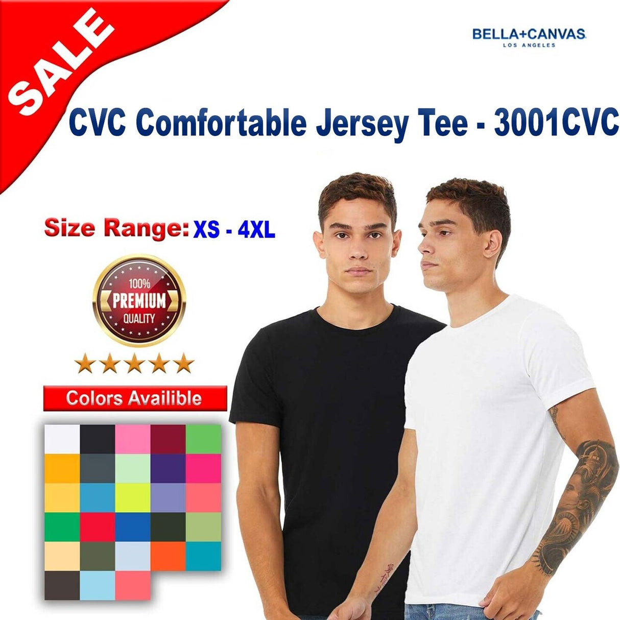 BELLA + CANVAS® CVC Comfortable Crewneck Short Sleeve Jersey Tee